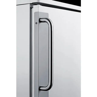 Summit FF6W7BZ undercounter refrigerator interior detail adjustable glass shelves