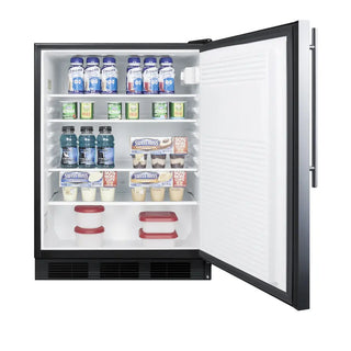 Summit FF7BKSSHVADA 24" Wide All-Refrigerator, ADA Compliant, 5.5 cu.ft. with Stainless Steel Door, Commercially Approved