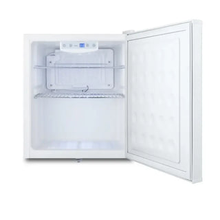 Summit FFAR25L7BI compact built-in medical refrigerator open door interior shelves