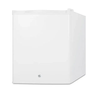 Summit FFAR25L7 compact NSF-7 medical refrigerator white angle view on a white background