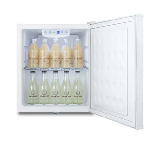 Summit FFAR25L7 compact medical refrigerator 1.7 cu.ft. full height view on a white background
