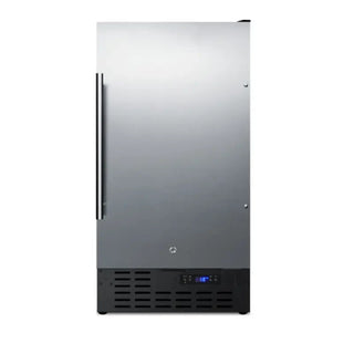 Summit 18 inch Built-In All-Freezer stainless steel front view on white background