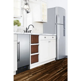 Summit 18 inch Built-In All-Freezer stainless steel in kitchen setting