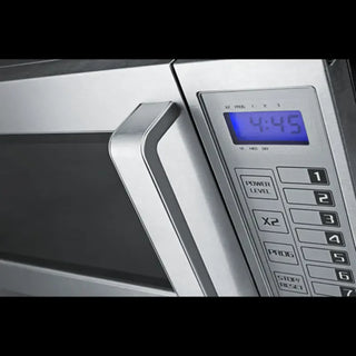 Summit Appliance SCM1100SS Countertop Microwave control panel detail view on white background