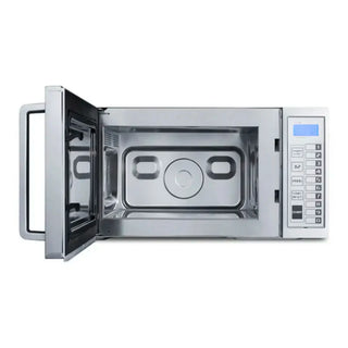 Summit Appliance SCM1100SS Countertop Microwave with door open showing interior on white background