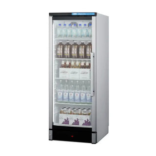 Summit Appliance SCR1154LHD Medical Refrigerator angled corner view on white background