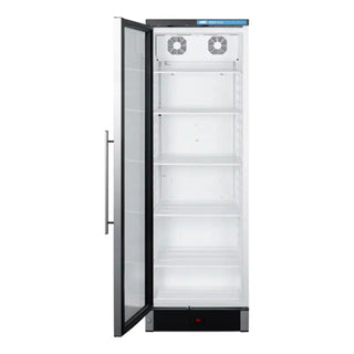 Summit Appliance SCR1301LHD Medical Equipment with door open showing interior shelves