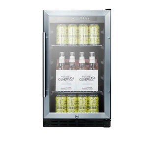 Summit Appliance SCR1841BADA Medical Refrigerator full view with glass door on white background