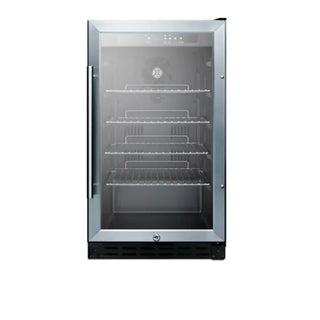 Summit Appliance SCR1841BADA Medical Refrigerator front view with glass door on white background