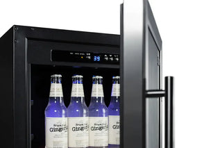 Summit Appliance SCR1841BCSS Medical Equipment refrigerator interior detail view with glass shelves