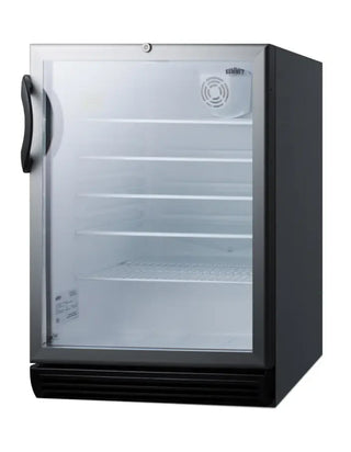 Summit Appliance SCR600BGLBIADA Medical Refrigerator interior view showing shelves and storage
