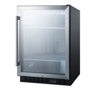 Summit Appliance SCR610BL Medical Refrigerator black angle view on white background