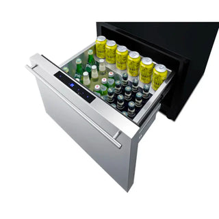 Summit Appliance SDR24 Medical Equipment refrigerator fully stocked with medical supplies