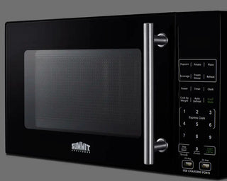 Summit SM903BSA Compact Microwave control panel detail closeup on white background