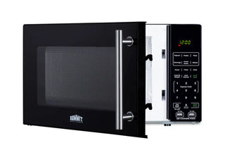 Summit SM903BSA Compact Microwave side vent detail closeup on white background