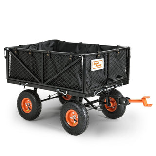 SuperHandy GUO109-NEW-FBA Towable Garden Cart Quick Dump System with 10" Tires