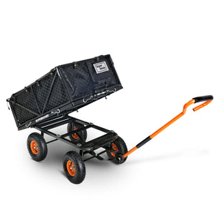 SuperHandy GUO109-NEW-FBA Towable Garden Cart Quick Dump System with 10" Tires
