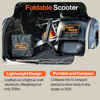 SuperHandy GUT140 Passport Plus Mobility Scooter - 48V 2Ah Battery, 330Lb Max Weight