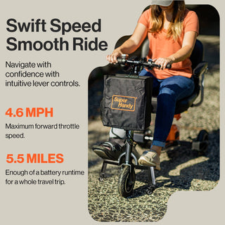 SuperHandy GUT140 Passport Plus Mobility Scooter - 48V 2Ah Battery, 330Lb Max Weight