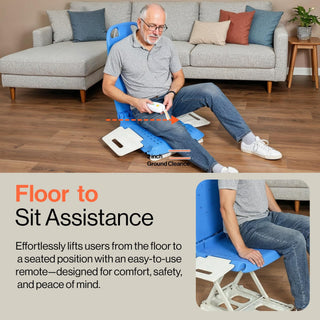SuperHandy GUT195-FBA Portable Floor and Bath Liftwith Removable Panels (Spa Blue) – 330 lb Capacity