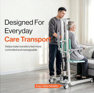 SuperHandy GUT201-FBA Transfer Floor Lift for Elderly and Disabled, 500 lb Capacity Sit-to-Stand and Floor-to-Chair Lift