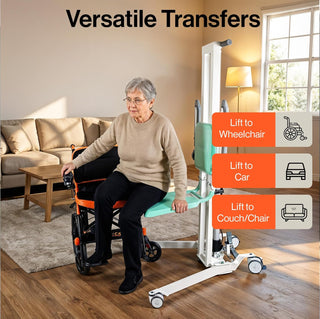 SuperHandy GUT201-FBA Transfer Floor Lift for Elderly and Disabled, 500 lb Capacity Sit-to-Stand and Floor-to-Chair Lift