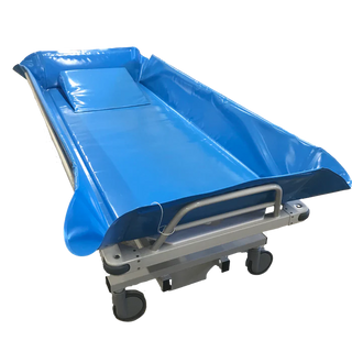 TREquipmentTR4000Atlas-BariatricBatteryOperatedShowerTrolleyMattressAndPillow