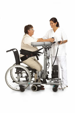 Bure Rise & Go Walker showing seat cushion and support handles on white background