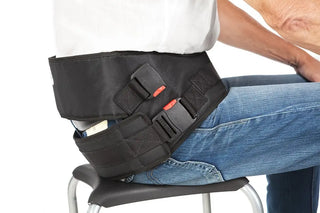 Bure Rise & Go Walker rear view showing wheels and frame on white background