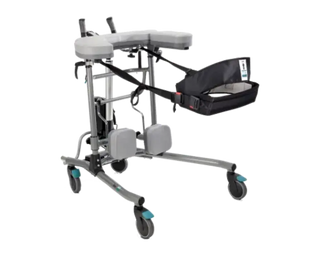 Bure Rise & Go Walker with padded seat and handgrips front view on white background