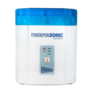 Thermasonic® 986938_EA Gel Warmer  with blue lid on a white background