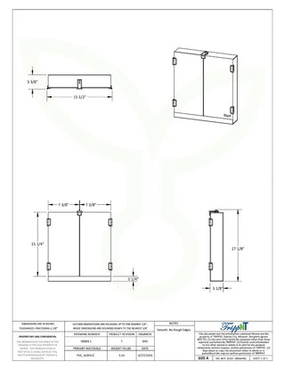 TrippNT 50004, HPLC 30 Column PVC Cabinet with Lockable Clear Hinged Doors