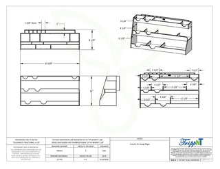 TrippNT 50014, Deluxe Bench Booster Workstation, 3 Shelf, 17 Compartment Organizer