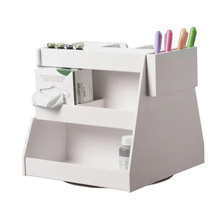 TrippNT 50153, Rotating Multi-Compartment Workstation, 3-Tier Spinning Lab Organizer