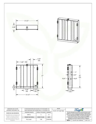 TrippNT 50973, HPLC 60 Column PVC Cabinet with Lockable Hinged Doors