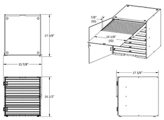 TrippNT 51409, HPLC 120 Column HDPE Cabinet with Lockable Hinged Door