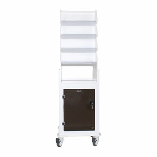 TrippNT 54056, Tall Slanted Suture Cart with Clear Lockable Door