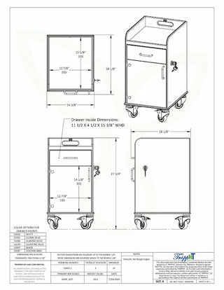 TrippNT Bedside Cart With 6 Colors Options