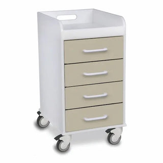 TrippNT 510XX, White Compact Cart – 4 Drawer Medical Storage Cart