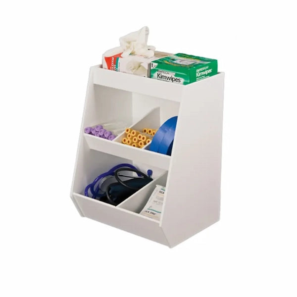 TrippNT 5188X MRI Safe Lab Storage Shelf with Bins – 5 or 10 Bins White ...
