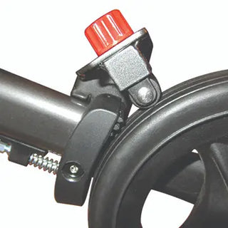 Pair of slow down brake components designed for the Triumph Mobility Escape Rollator to help control rolling speed during use.