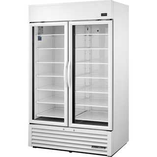 White True Scientific TSCI-1000R-G-PH~TSL01 RX3 Pharmacy/Vaccine Refrigerator with glass doors on a white background