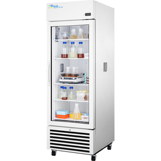 True Scientific TSCI-550CR-SWG-R-WW-1A Chromatography Unit Refrigerator with a glass door on a white background