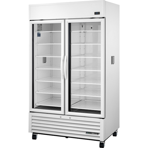 White True Scientific TSCI-1000R-G-PH~TSL01 RX3 2P NS Pharmacy/Vaccine Refrigerator with glass doors on a white background