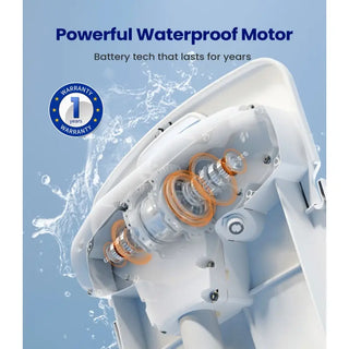 VOCIC AX07 Lightweight Waterproof Electric Bath Floor Lift Chair, 300 lbs Load Capacity, 13.4" Seat Width