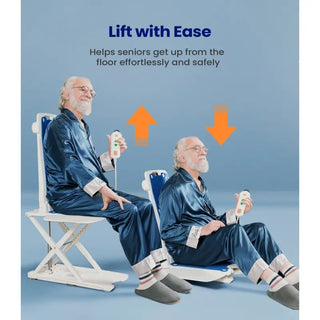 VOCIC AX07 Lightweight Waterproof Electric Bath Floor Lift Chair, 300 lbs Load Capacity, 13.4" Seat Width