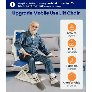 VOCIC AX10-A-X Multi-Functional Bathtub Lift Chair, 300 lbs Load Capacity, 2.90"-19.7" Seat Height