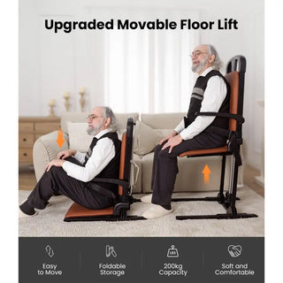 VOCIC AX15 Folding Upgrade Electric Floor Lift, Sit-to-Stand, 17.3" Seat Width, 440 lbs Weight Capacity