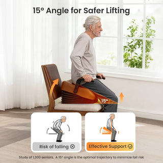 VOCIC AX16-PRO-A-BN-C Easy Stand-up Electric Seat Lift, 330 lbs Weight Capacity, 38° Max Tilt Angle