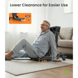 VOCIC AX35-A-BK-X Movable Folding Electric Transfer Chair Lift with 4 Wheels, 352 lbs Weight Capacity, 15" Seat Width
